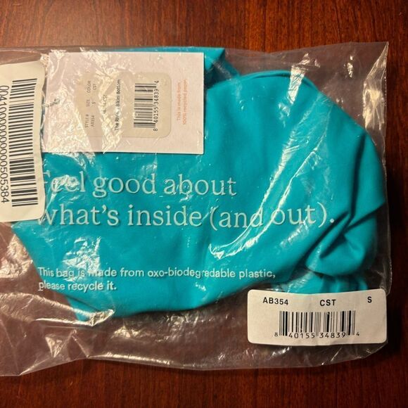 NEW Andie Swim The Riviera Bikini Bottom Flat Belt Bright Blue Size Small NWT - Picture 3 of 5